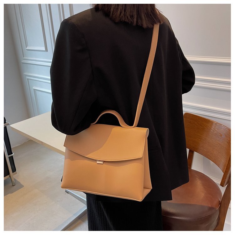 Женская кожаная сумочка-Багет, дизайнерская роскошная сумка через плечо, простая модная сумка через плечо, женская сумка с ручками сверху, ...