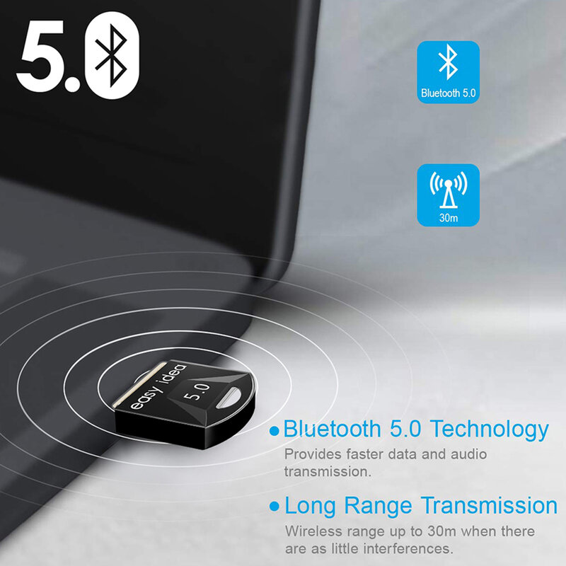 Không Dây USB Bluetooth-Tương Thích Adapter 5.0 Dùng Cho Máy Tính Bluetooth-Tương Thích Phát PC Adapter Thu Phát