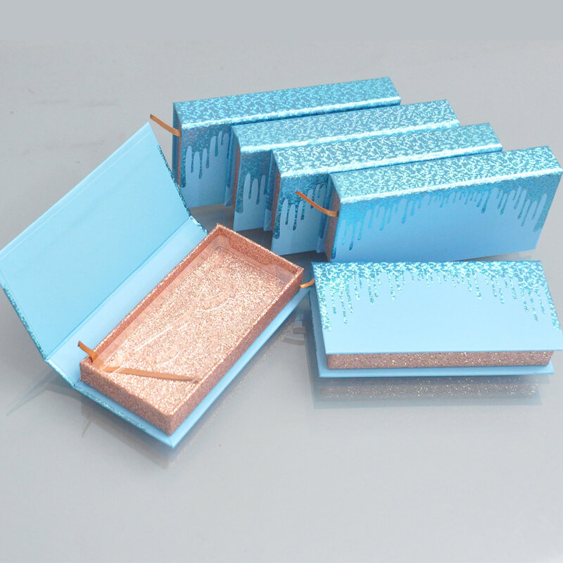 Caja de embalaje de pestañas postizas con logotipo personalizado, caja de pestañas falsas, paquete de 25mm, estuches de maquillaje de visón, vendedores, 100/paquete