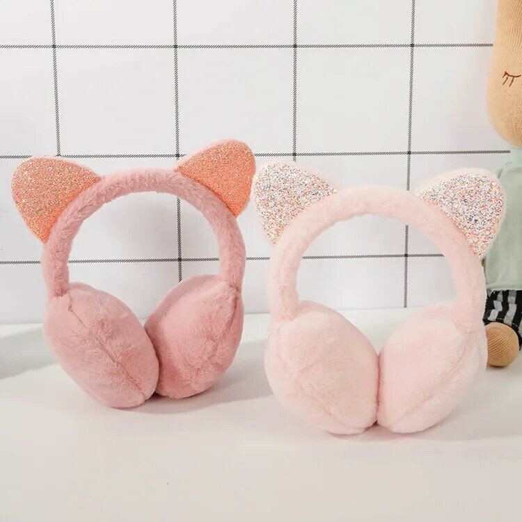 PPXX protège-oreilles en peluche pour enfants | Couvre-oreilles en hiver, chauffe-oreilles en fausse fourrure de lapin, couvre-oreilles, chapeau pour filles
