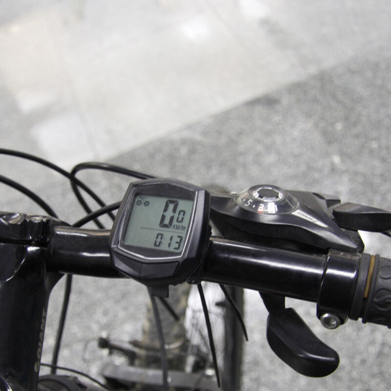 Komputer Sepeda Tahan Air dengan LCD Tampilan Digital Odometer Sepeda Speedometer Bersepeda Stopwatch Berkabel Aksesori Berkendara