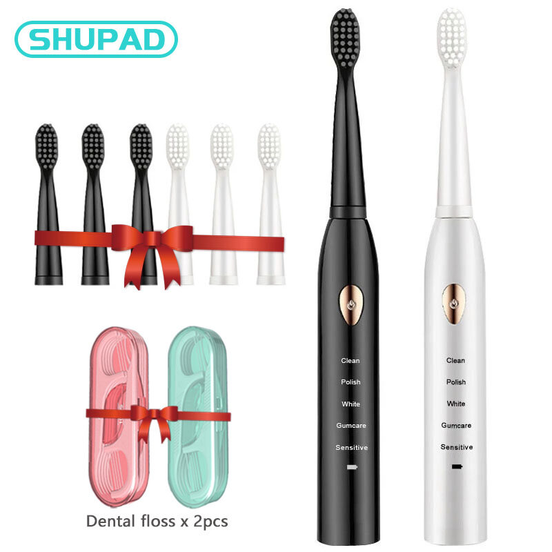 2021 New electric toothbrush adult rechargeable waterproof automatic sonic whitening student couple set electric toothbrush