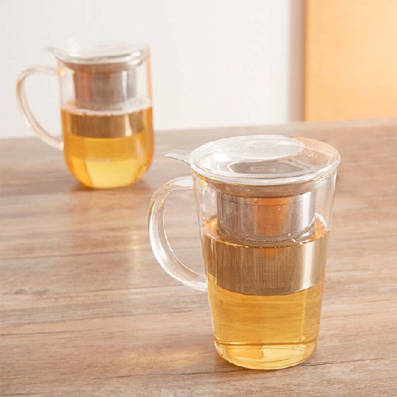 Infuseur à thé en acier inoxydable, passoire à thé, théière en maille, feuilles de thé en vrac, filtre à épices, verres, accessoires de cuisine, poignée