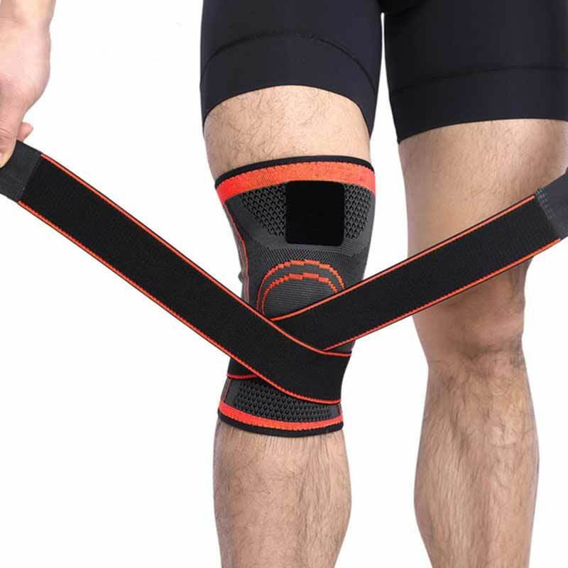 Sport compression genouillère genou compression mâle élastique genouillère genouillère remise en forme en cours d'exécution bandage de compression compression genouillère