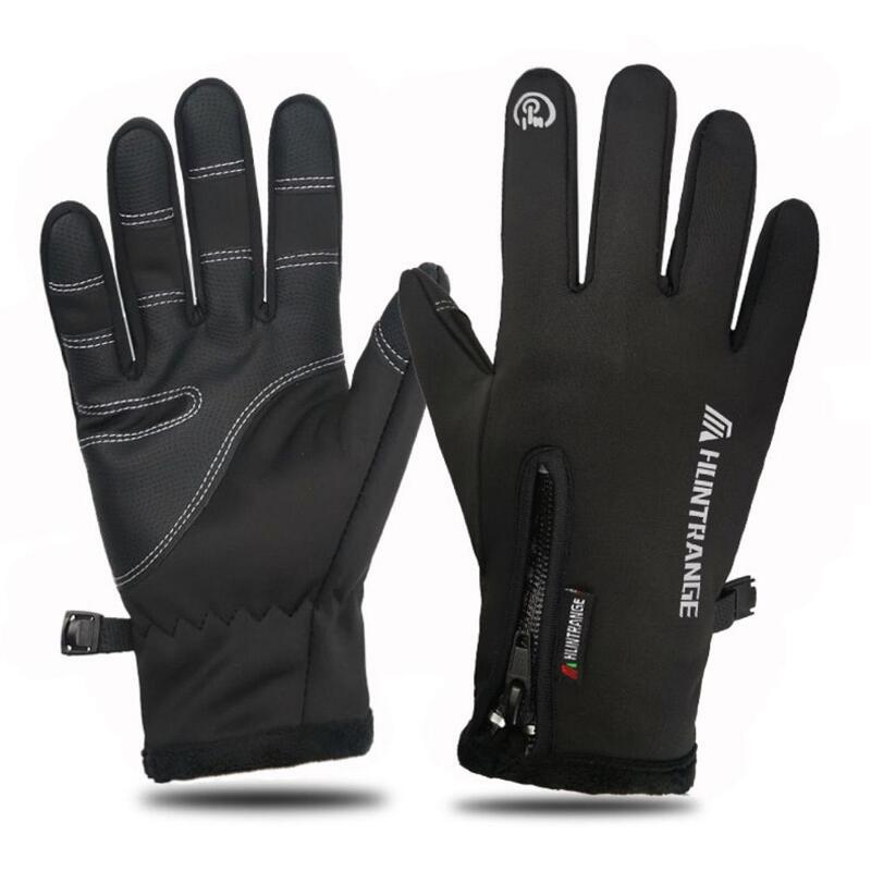 Winter Cold Gloves Waterproof Cycling Fluff Thermal Heated Gloves For Touchscreen Weather Windproof Anti Slip