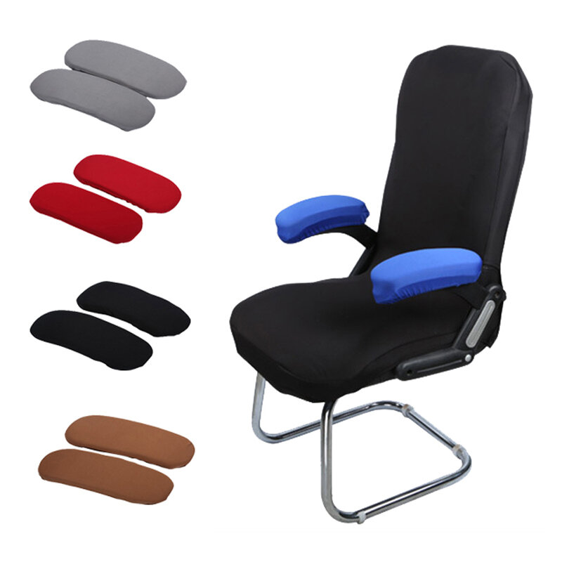 2Pcs เก้าอี้พนักพิงสำหรับ Home หรือ Office เก้าอี้สำหรับข้อศอกบรรเทาโพลีเอสเตอร์ Armrest ถุงมือ Slip Proof แขนแพ...