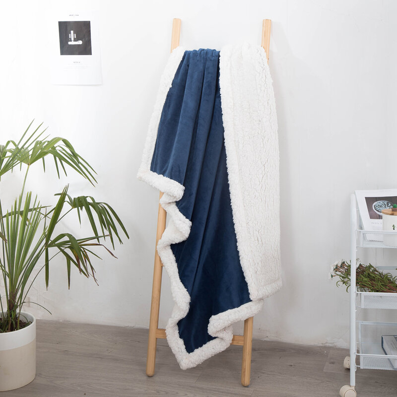 Double Flannel ผ้าห่มฤดูใบไม้ผลิและฤดูใบไม้ร่วง Warm Nap ผ้าห่มเครื่องปรับอากาศผ้าห่มขนแกะผ้าห่ม
