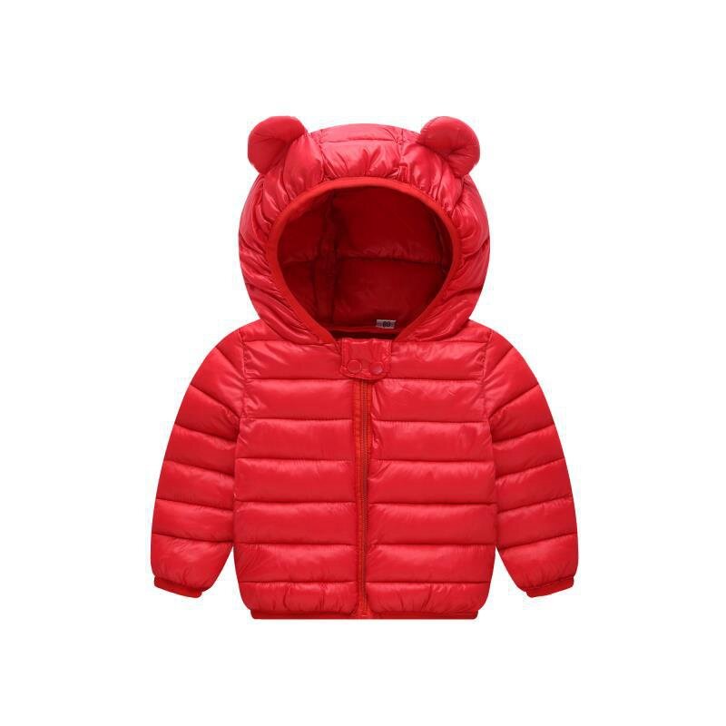 Jaqueta luminosa infantil para meninos e meninas, casaco de orelha com capuz para outono e inverno