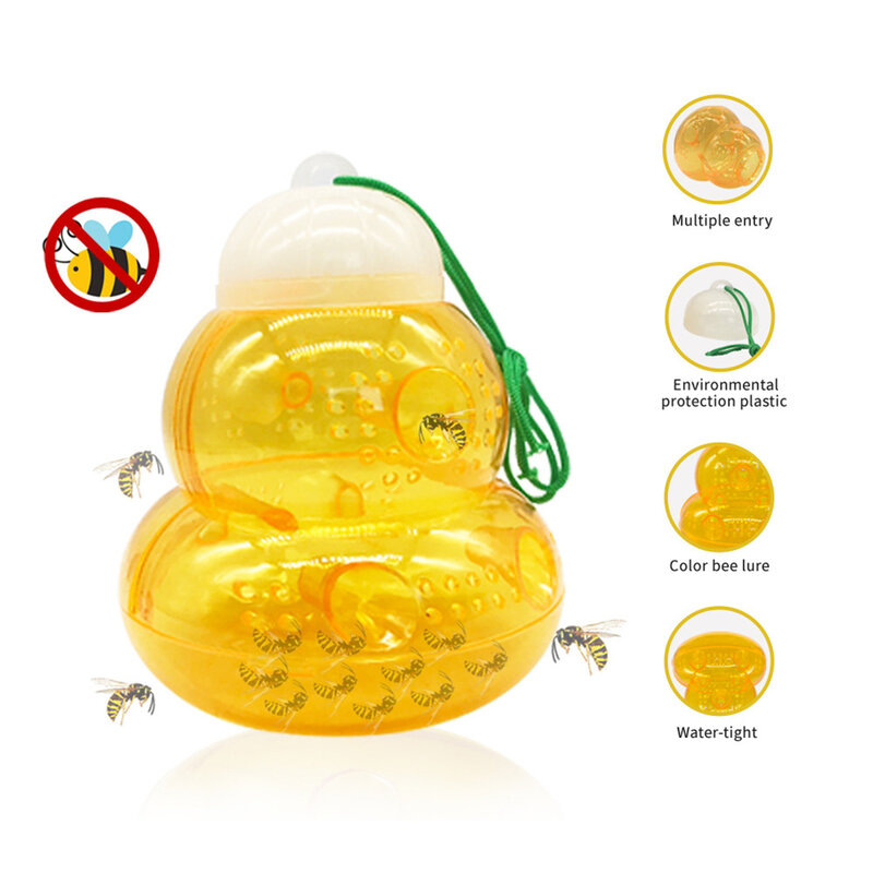 Jaket Tawon Penolak Lebah Perangkap Labu-Jenis Kuning Lebah Penangkap Sarang Lebah Perangkap untuk Rumah Tangga Taman Terbang Lebah Penangkap Lebah