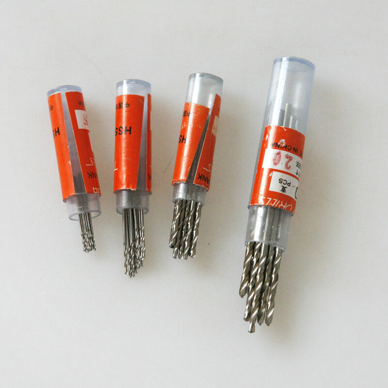 Micro forets hélicoïdaux HSS à tige droite, excellente qualité, mèches électriques pour métal/bois/plastique, 0.3mm-3mm, 10 pièces