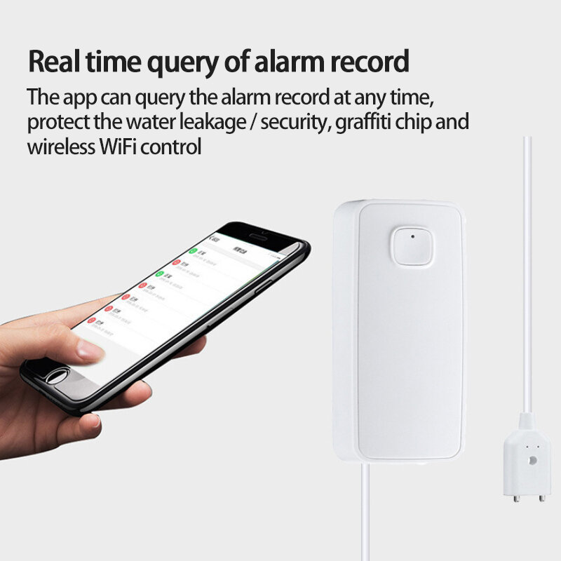 Tuya WIFI Wasser Leckage Sensor Unabhängige Leck Alarm Detektor Flut Alarm Überlauf Smart Home Security System Leckage Alarm