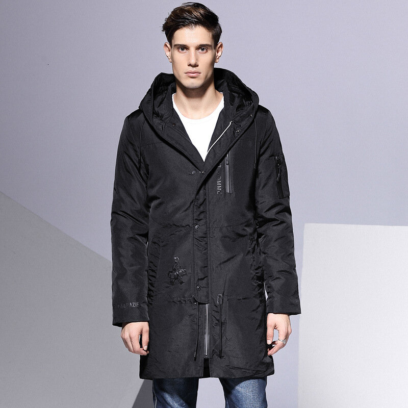 2019 Men's Cotton Long Fund Men's Cotton-padded Clothes Will Code Keep Warm Loose Coat