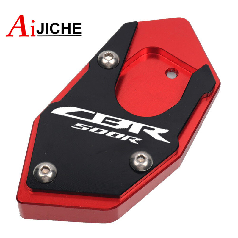 Para honda cbr500r cbr 500r cbr500 r 2019 2020 2021 2022 motocicleta kickstand pé suporte lateral extensão almofada placa de apoio ampliar