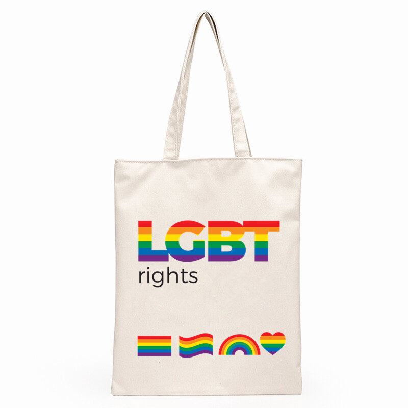 Bolso de hombro para mujer, bolsa de mano con diseño de Orgullo Gay, lesbiana, arcoíris, Lgbt, Love Is Love, a la moda, para compras
