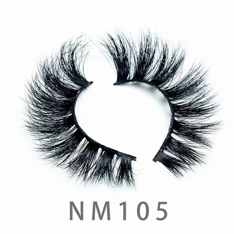 NM104 5D Lama Fluffy Mink Bulu Mata Massal Vendor-Rambut 6D Bulu Mata Palsu 3D Dramatis Tipis 20Mm Mink Bulu Mata grosir