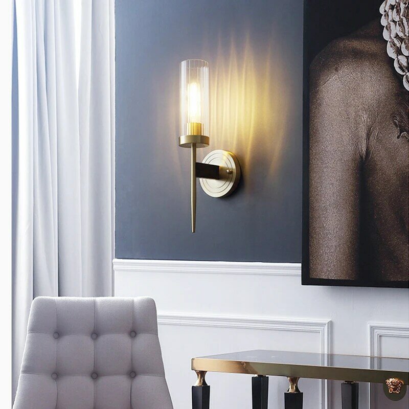 Настенный светильник Magpie в стиле постмодерн, минималистский фон для гостиной и телевизора, настенный светильник E27, роскошный креативный пр...