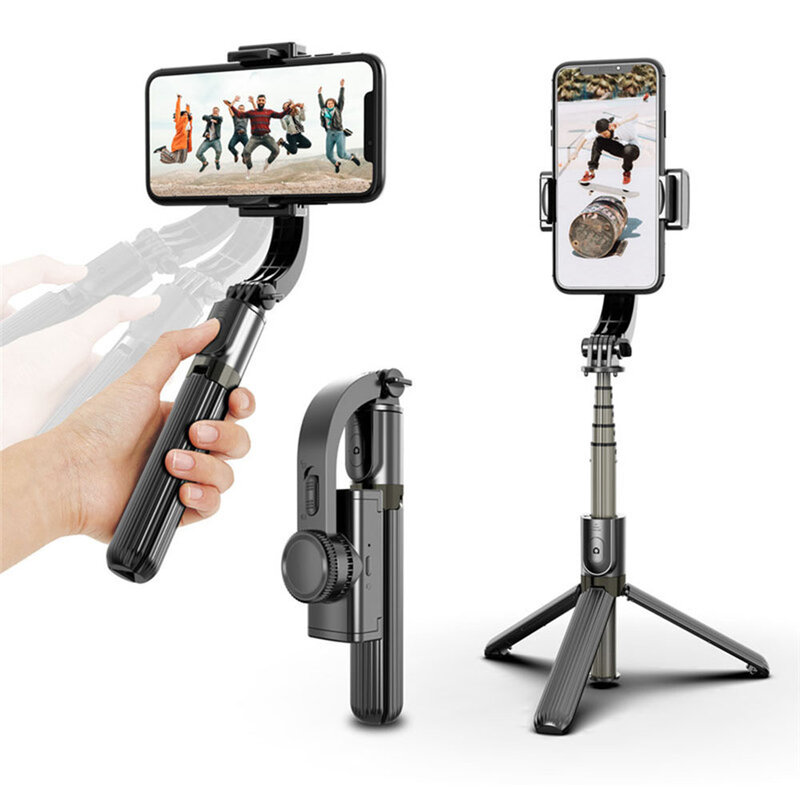 Mobile Phone Wireless Bluetooth Selfie Stick Tripod Anti-shake Handheld Balance Stabilizer