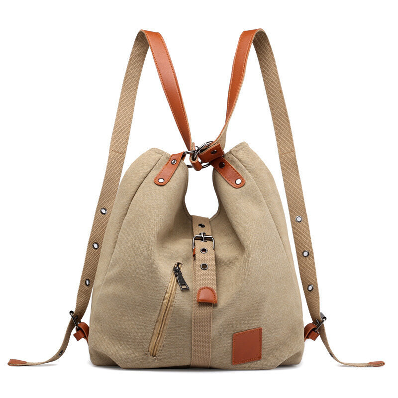 New Canvas Shoulder Bag Ladies Crossbody Bags Reusable Back Bags Multifunction Fashion Travel Bag Large Capacity