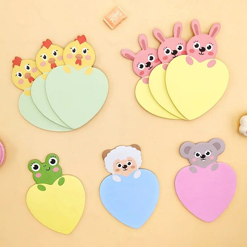 Animal Note Student Memo Office Message Sticky Note Kawaii Stationery To Do List Memo Pads Stationery Memo Notepads Stationery