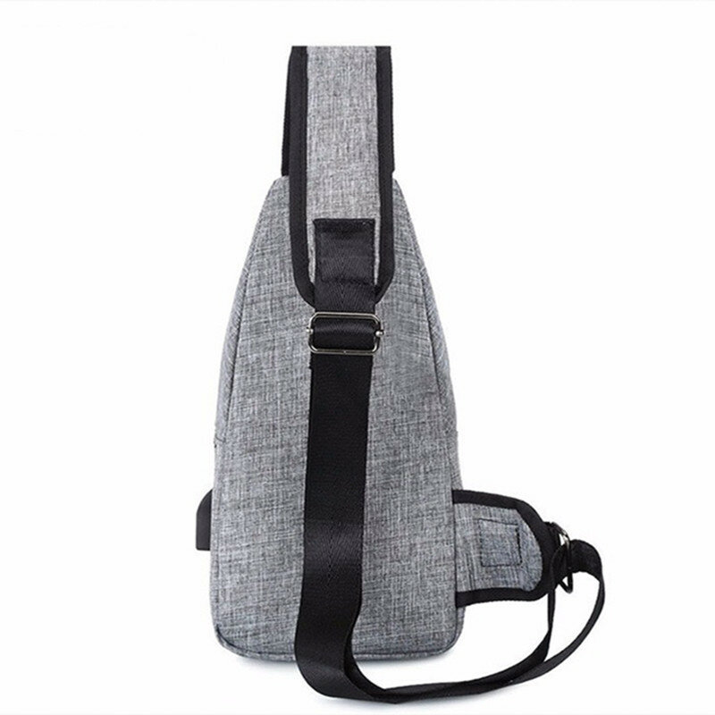 Torba na klatkę piersiowa antykradzieżowa torba na ramię torba USB do ładowania wypoczynek anty-rozpryskowa torba na ramię torba studencka
