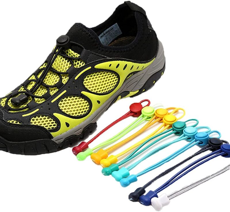 Cordones elásticos de goma para zapatillas de niños y adultos, cordón redondo de bloqueo sin atar, para perezosos, 17 colores, 1 par