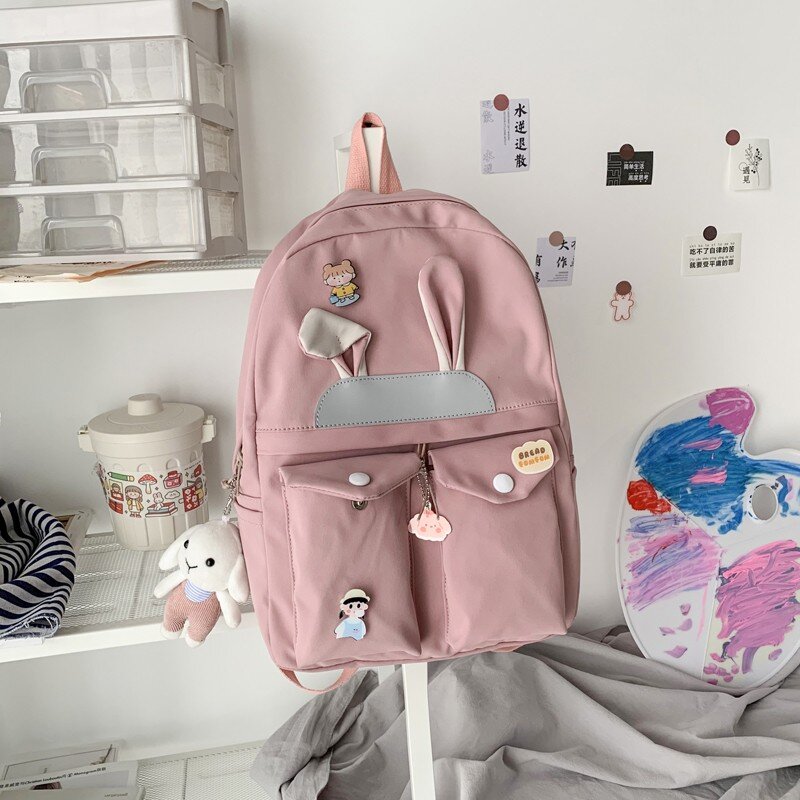 Cute Girl School Bag Kawaii Ladies Books Bag Fashion Backpack Rucksack 2021
