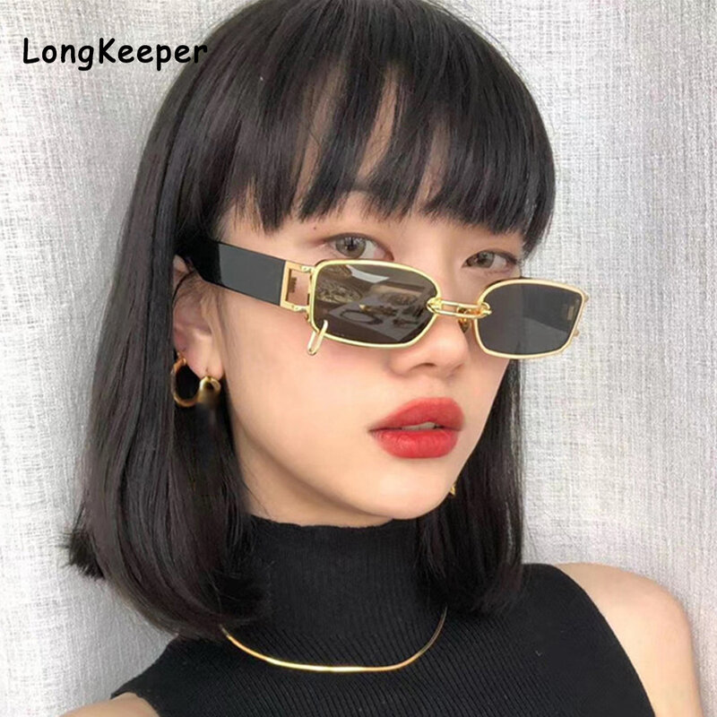 New Fashion Mens Punk Sunglasses Vintage Brand Design Ladies Circle Decorate Sun glasses For Women Rectangle Steampunk Eyewear