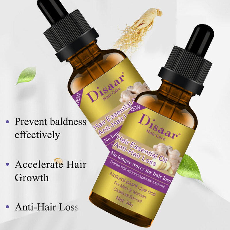 30ML Natural Organic Hair Essential Oil Anti-Hair Loss Accelerate Hair Growth Serum Nourish Scalp Hair Safe Healthy Treatment