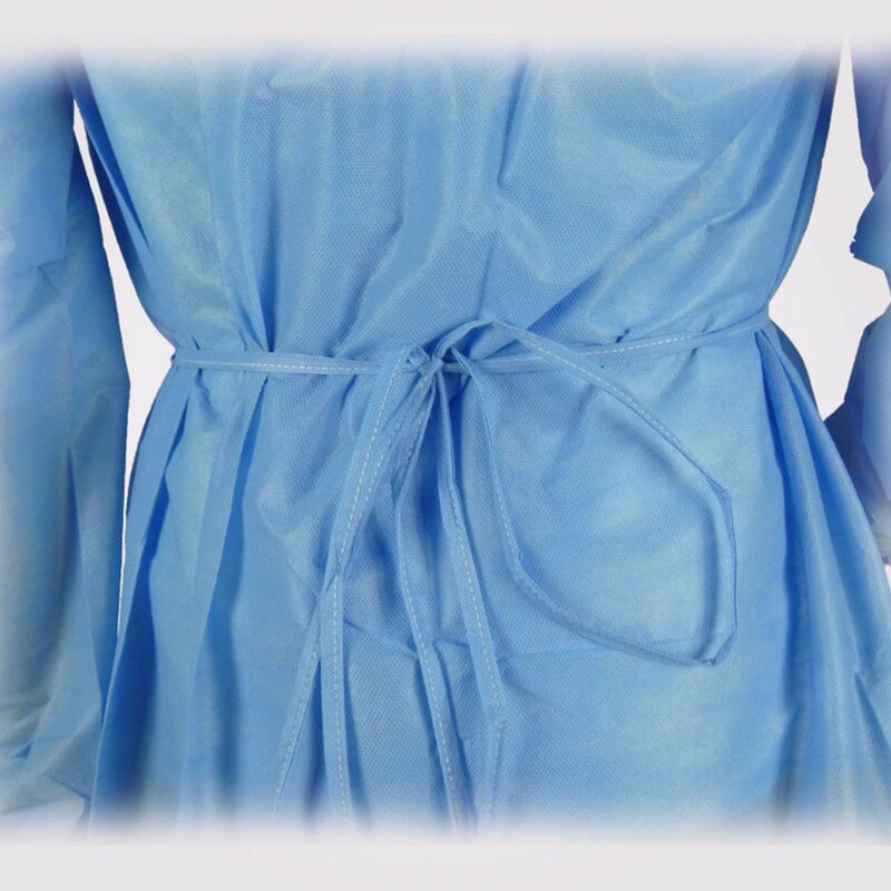 10個使い捨て不織布ガウン薄型軽量通気性服の時間保護服衣服のための