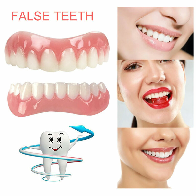 Instant Smile Veneer Men's and Women's Whitening Silicone Artificial Teeth Braces Whitening Sticks Comfortable Teeth Orthodontic
