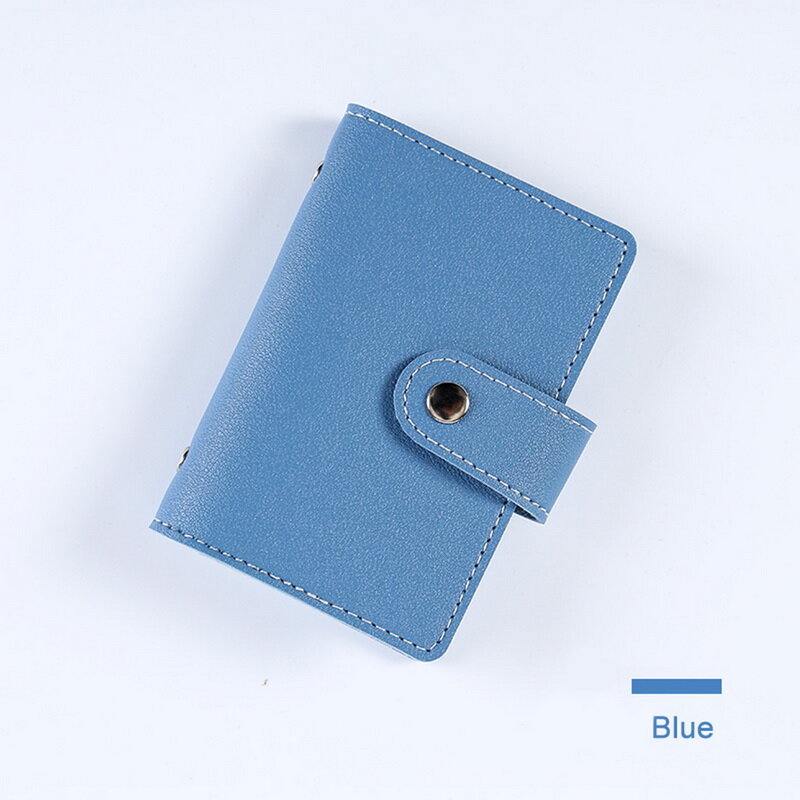 Unisex Fashion PU Leather Bank Card Bag Credit Business Card ID Holders Case 26Slots Wallet Portable Money Driver's License Clip