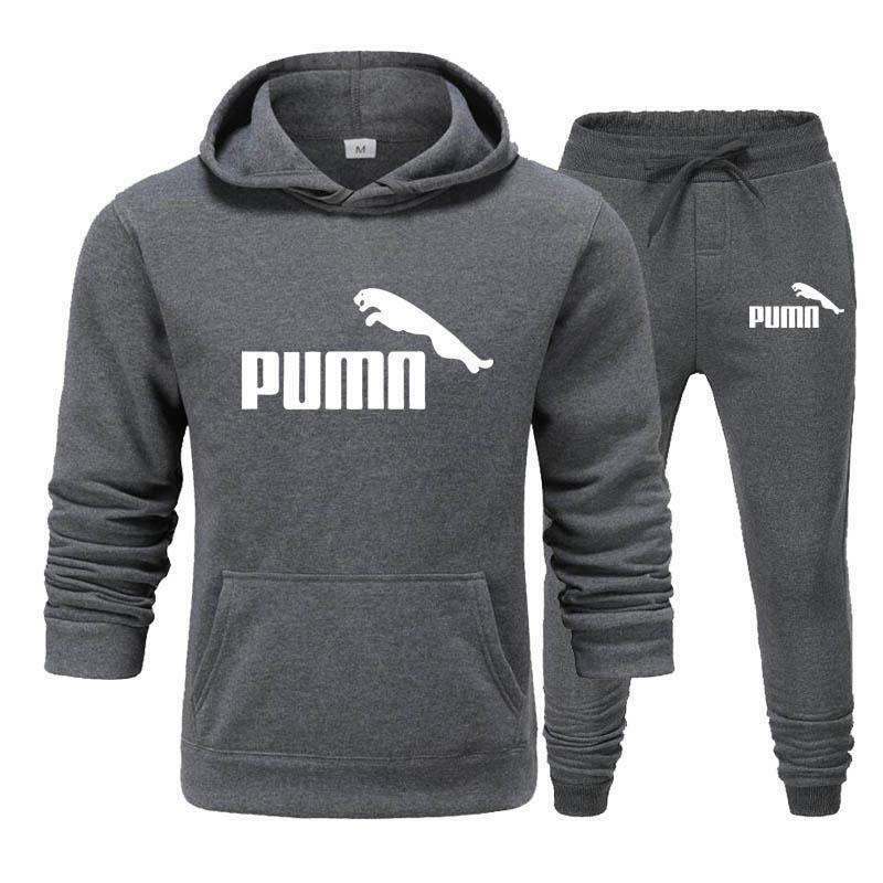 Casual Tracksuit Men 2 Pieces Sets Hooded Sweatshirts 2021 New Spring Men's Clothes Pullover Hoodies Pants Suit Ropa Hombre Plus