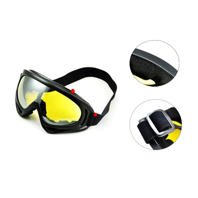 Wiatroszczelne okulary narciarskie okulary sportowe na zewnątrz gogle narciarskie UV400 ochrona przed kurzem Anti ślina Moto okulary rowerowe