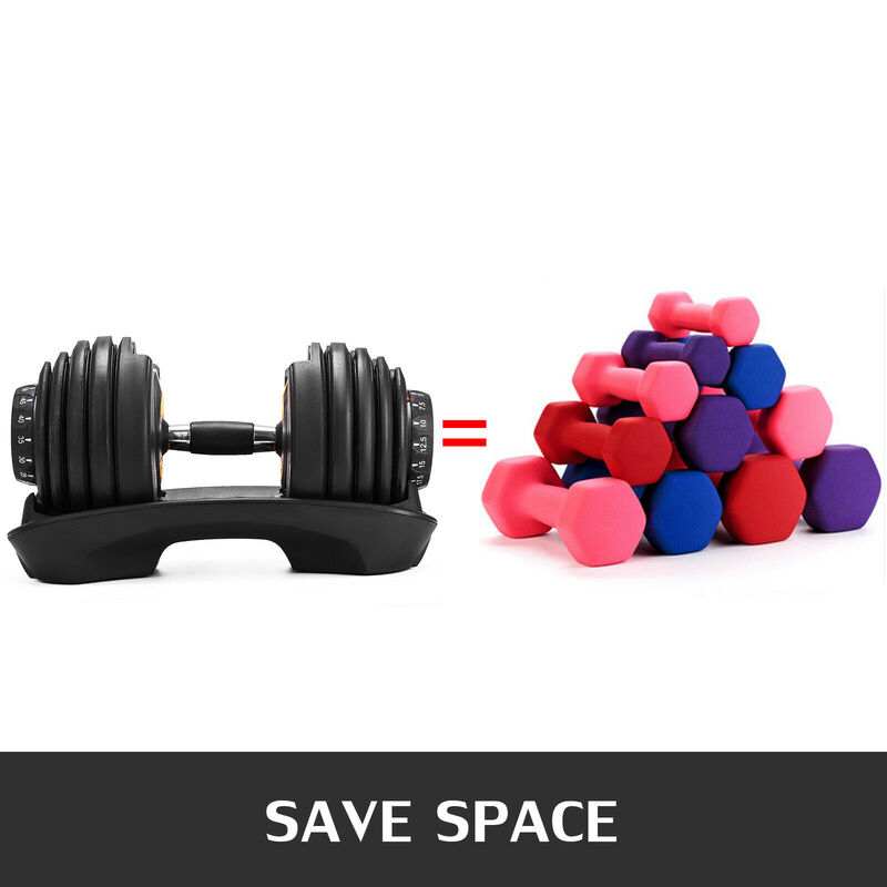 การจัดส่ง FromEU โกดัง52.5LBS ปรับ Dumbbells น้ำหนักชุดอุปกรณ์การออกกำลังกายใหม่