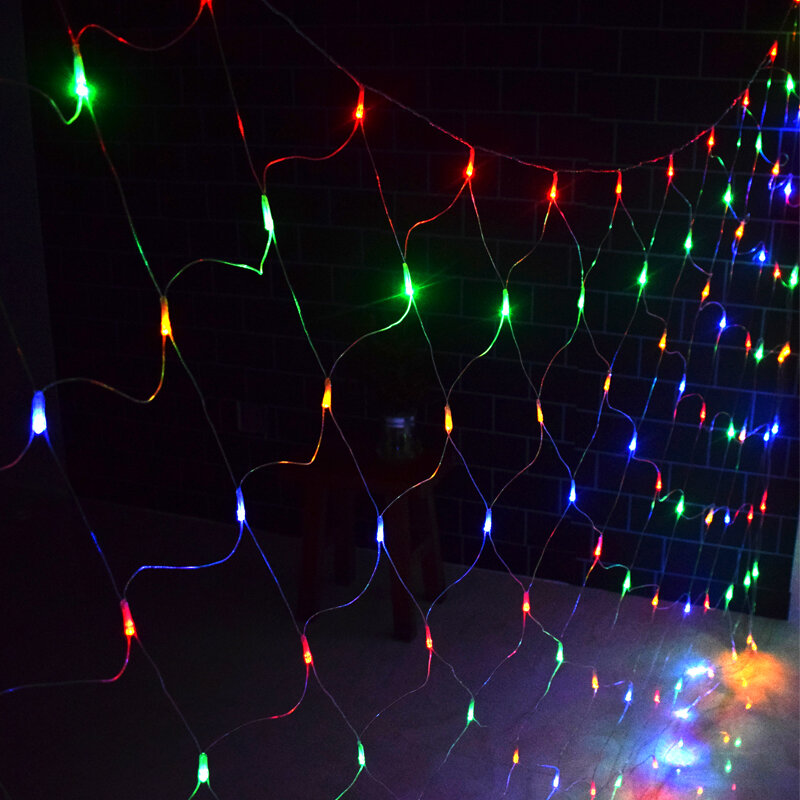 Neue Jahr Festival Girlanden LED String Weihnachten Net Lichter Mesh Fee Weihnachten Yards Garten Hochzeit Party Dekoration Vorhang Licht