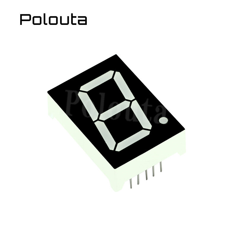 12 PCS/Ot Polouta 1.0นิ้วจอแสดงผล LED หลอดดิจิตอลแคโทดและ Anode Highlight Red 1bit Dual-Core หลอดดิจิตอลจัดส่งฟรี