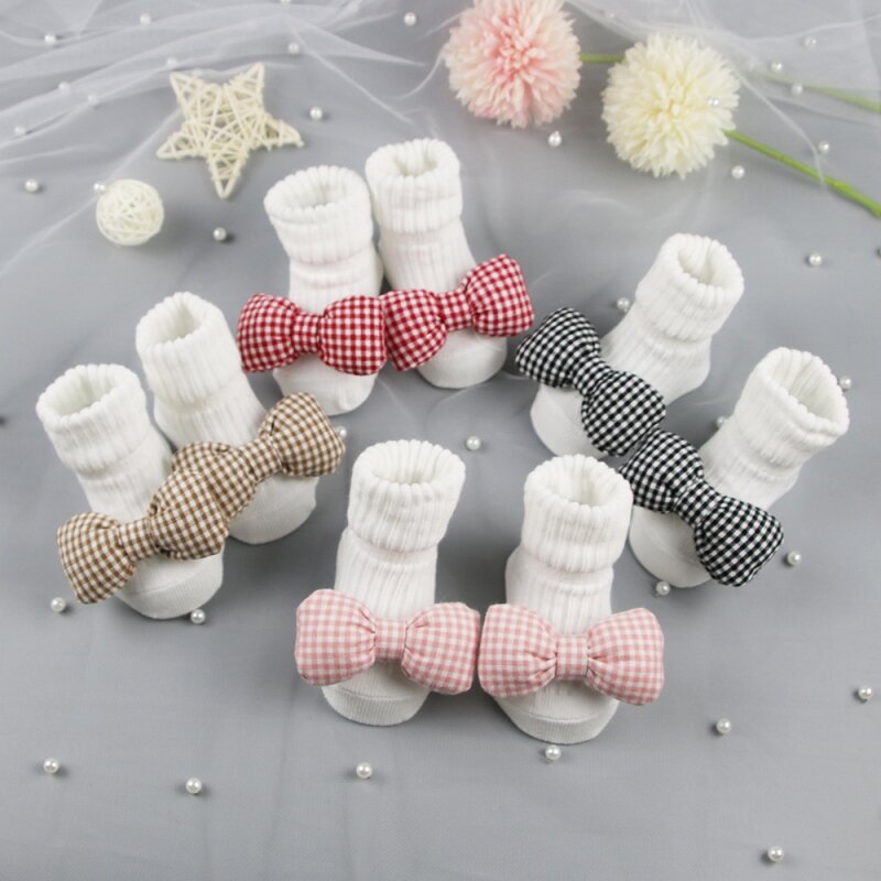 Weixinbuy, хлопковые детские носки для новорожденных девочек и мальчиков, Нескользящие теплые носки для пола, вязаные носки средней длины