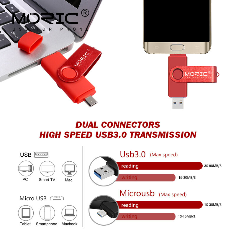Unidad Flash usb 3,0 Mini cle, pendrive de Metal, 16gb, 32gb, 64gb, micro usb, 128gb