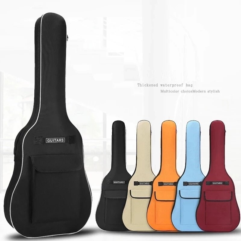Scione 40/41 pollici doppi spallacci chitarra Oxford tessuto borsa per chitarra acustica custodia da 5mm zaino impermeabile custodia per chitarra
