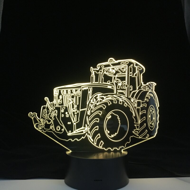 Tractor Auto Kinderkamer Nachtlampje 3D Led Nachtlampje Bureau Lamptouch Sensor Kamer Verlichting Kinderen Vakantie Beste Home Nieuwe Gift