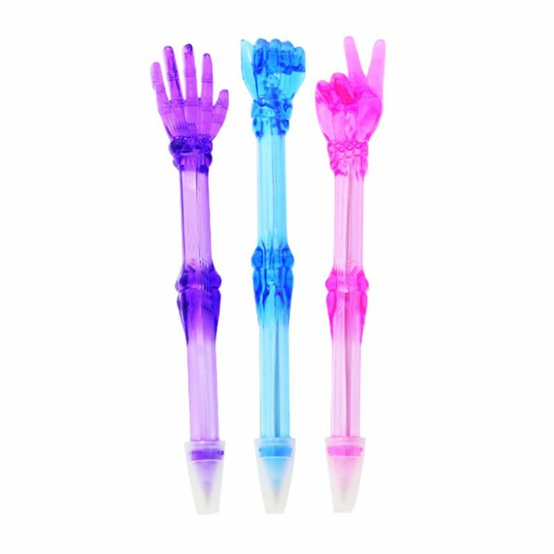 Bolígrafos creativos de huesos de dedo para niños, regalos bonitos, papelería, suministros escolares y de oficina, novedad, 3 unids/lote