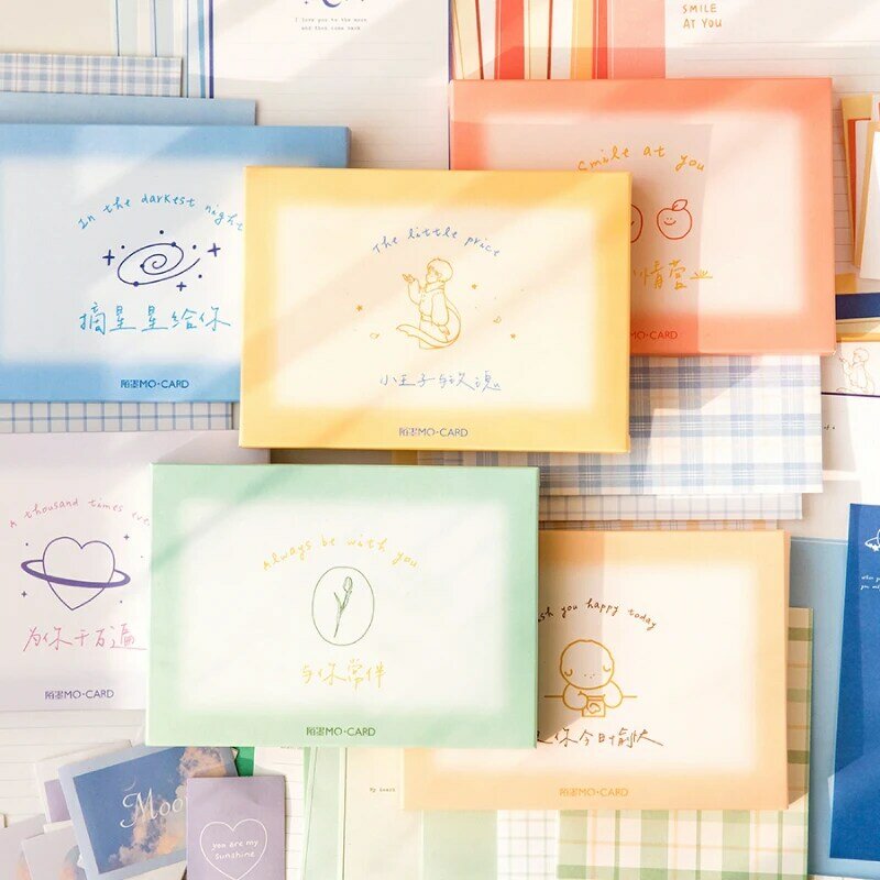 Kotak Pangeran Kecil Set Huruf Amplop Kreatif Retro Kartu Ucapan Hadiah Alat Tulis Hadiah Ulang Tahun Bahan Dekorasi