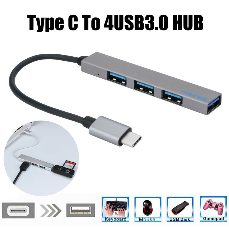 USB C HUB USB 3,0 HUB Typ C USB Splitter Thunderbolt 3 USB-C Dock Adapter OTG für Macbook Pro 13 15 Air Mi Pro HUAWEI Matebook