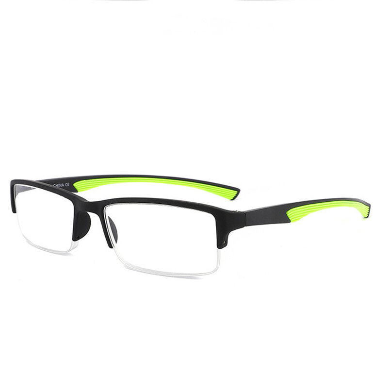 Moda esportes quadrados óculos de leitura homem flexível ao ar livre lupa computador presbiopia eyewear