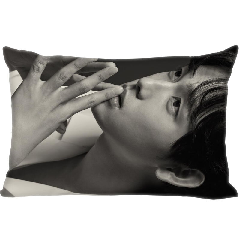 Cuscino Yim Si Wan attore copertura tiro federa cuscino rettangolo per divano/casa/arredamento auto cerniera federa personalizzata