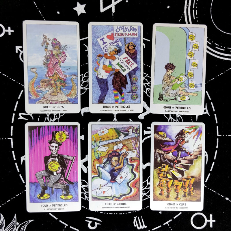 Cartas de Tarot del orgullo, baraja de adivinación profética, versión en inglés, juego de mesa de entretenimiento, 78 hojas por caja