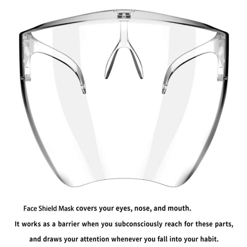 10PCS Safety Face Shield Transparent Goggles Screen Mask Visor Eye Protection Glasses Anti-fog Protective Face Mask Dropshipper