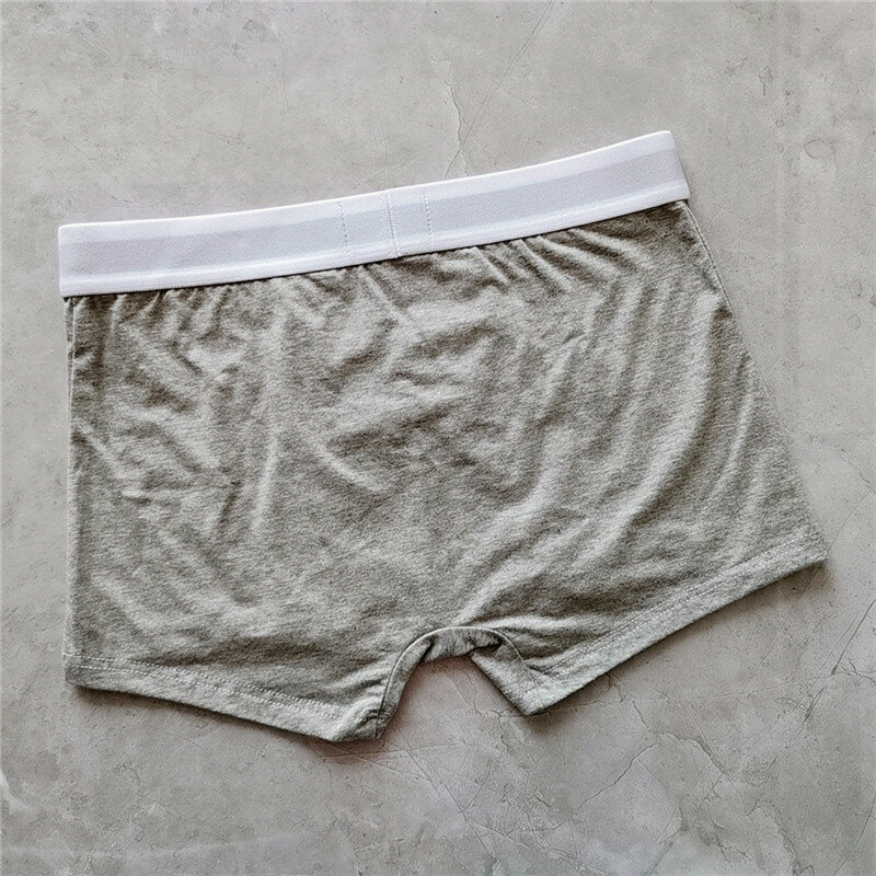 Boxer court coloré en coton pour hommes, sous-vêtement de marque solide de haute qualité, décontracté, MU200R