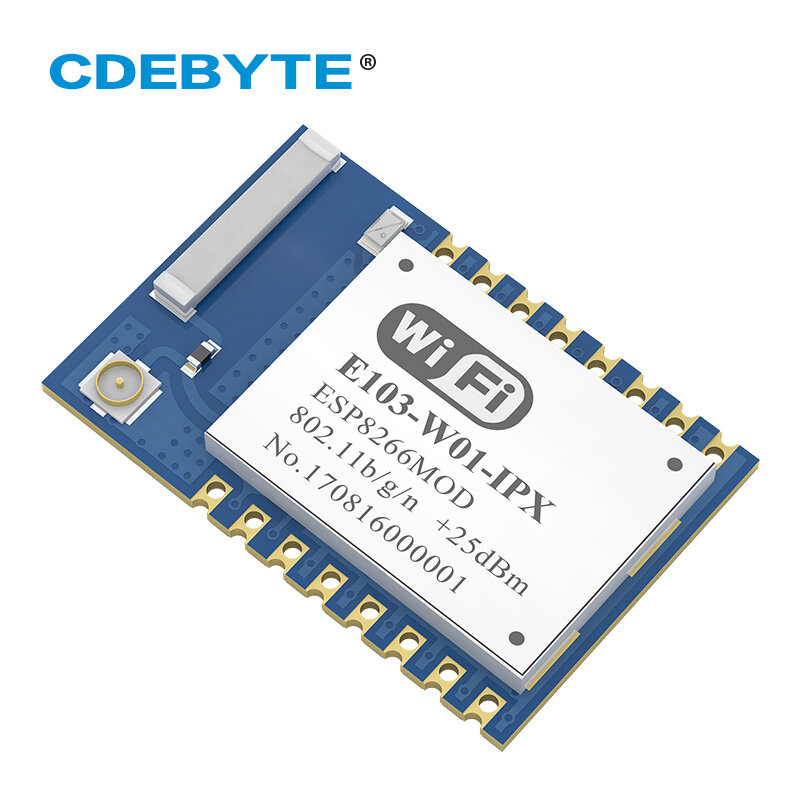 E103-W01-IPX Wifi Module 2.4GHz 100mW Transceiver  ESP8266EX 100m IPX Interface Transmitter and Receiver