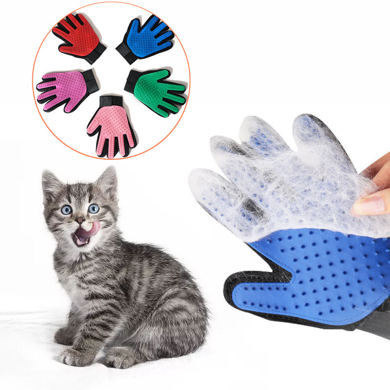 Pet Handschuh Katze Pflege Handschuh Katze Haar Deshedding Pinsel Handschuhe Hund Kamm für Katzen Bad Sauber Massage Haar Entferner Bürste für Tier